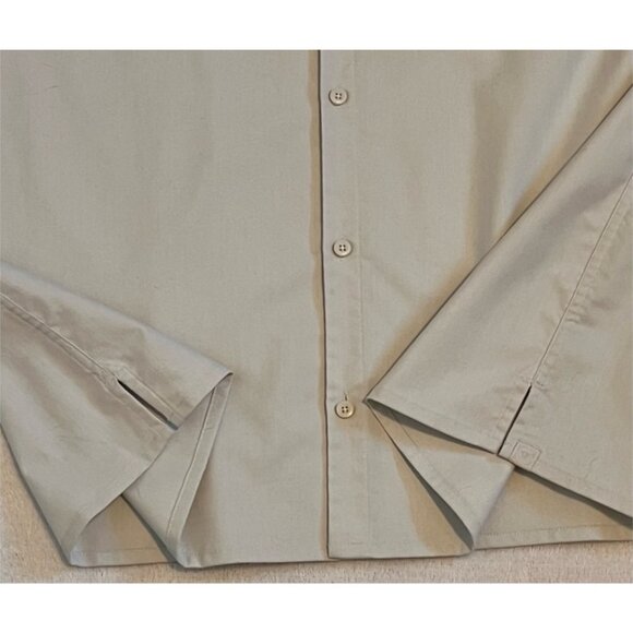 Lululemon Commission Long Sleeve Button Up Shirt Mens XXL Dove Grey Performance - Picture 5 of 13